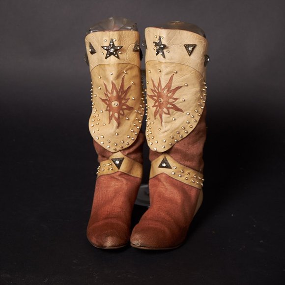 Vintage 1980s El Vaquero Boot and Matching Belt